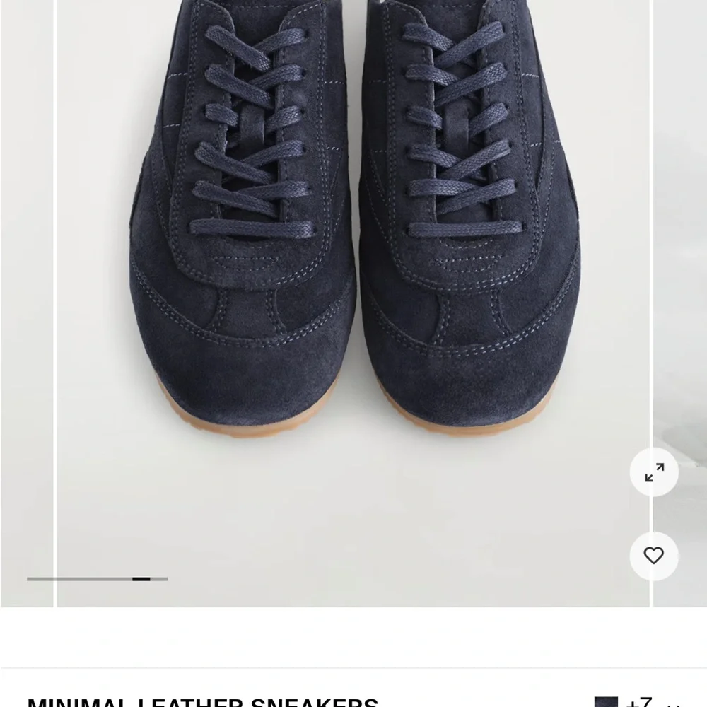 COS Navy Suede Minimal Athletic Sneakers